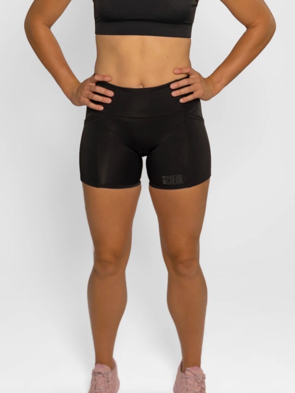 Coeur Black High-Rise Athletic Shorts Size Medium